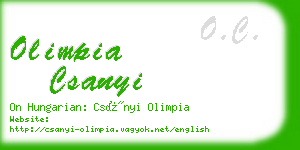 olimpia csanyi business card